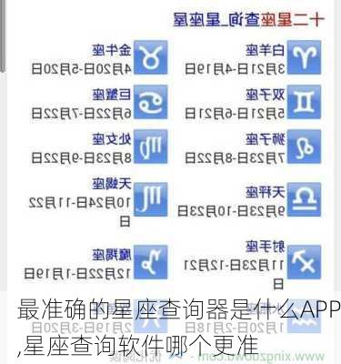 最准确的星座查询器是什么APP,星座查询软件哪个更准