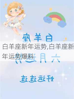 白羊座新年运势,白羊座新年运势爆料