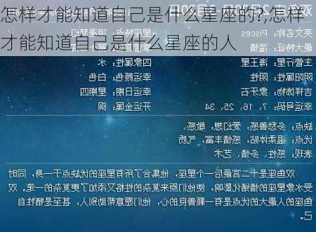 怎样才能知道自己是什么星座的?,怎样才能知道自己是什么星座的人