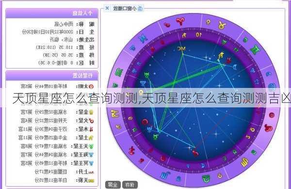 天顶星座怎么查询测测,天顶星座怎么查询测测吉凶