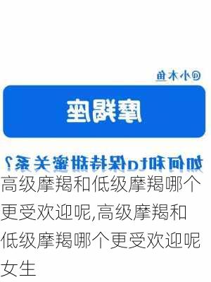 高级摩羯和低级摩羯哪个更受欢迎呢,高级摩羯和低级摩羯哪个更受欢迎呢女生