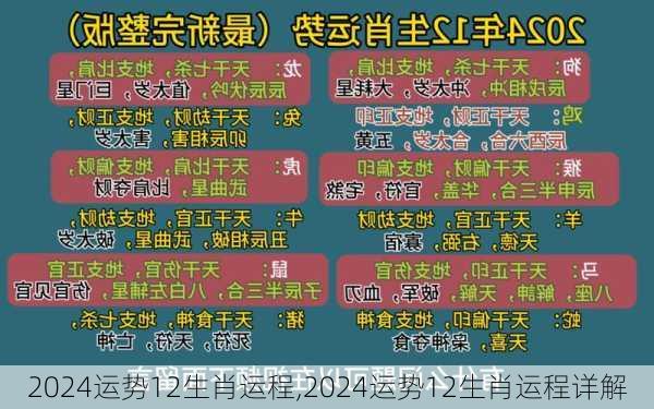 2024运势12生肖运程,2024运势12生肖运程详解