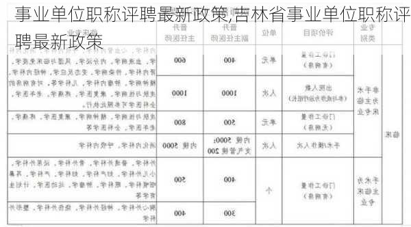 事业单位职称评聘最新政策,吉林省事业单位职称评聘最新政策