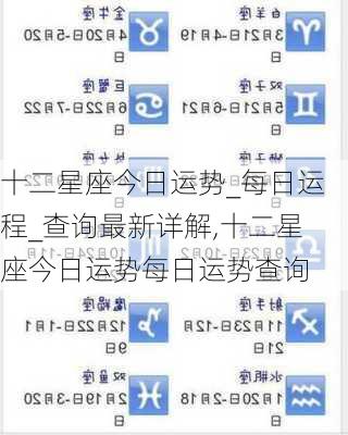 十二星座今日运势_每日运程_查询最新详解,十二星座今日运势每日运势查询