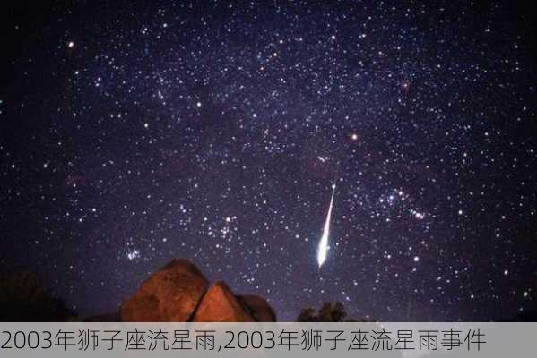 2003年狮子座流星雨,2003年狮子座流星雨事件