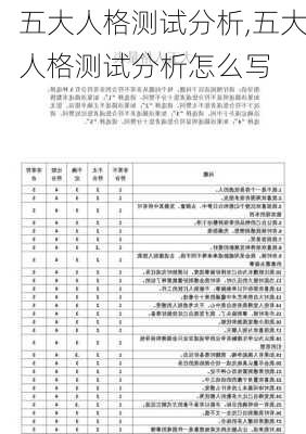 五大人格测试分析,五大人格测试分析怎么写