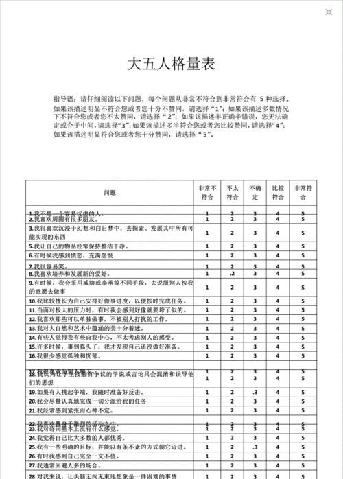 五大人格测试分析,五大人格测试分析怎么写