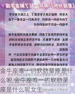 金牛座唯一的软肋星座是什么呢,金牛座唯一的软肋星座是什么呢女生