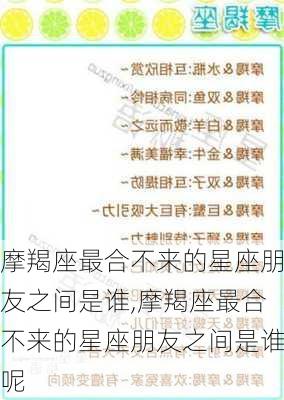 摩羯座最合不来的星座朋友之间是谁,摩羯座最合不来的星座朋友之间是谁呢