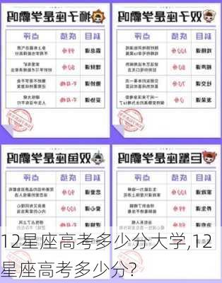 12星座高考多少分大学,12星座高考多少分?