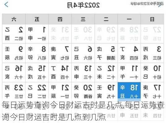 每日运势查询今日财运吉时是几点,每日运势查询今日财运吉时是几点到几点