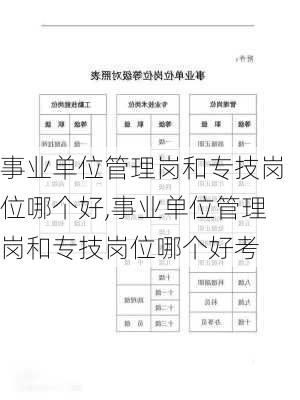 事业单位管理岗和专技岗位哪个好,事业单位管理岗和专技岗位哪个好考