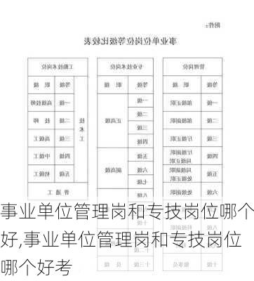 事业单位管理岗和专技岗位哪个好,事业单位管理岗和专技岗位哪个好考