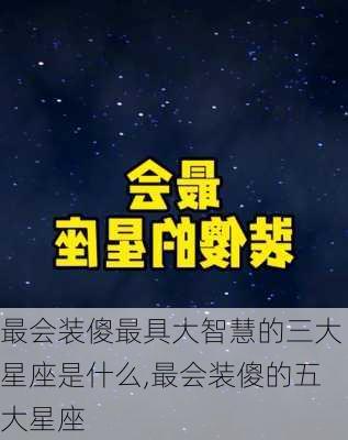 最会装傻最具大智慧的三大星座是什么,最会装傻的五大星座