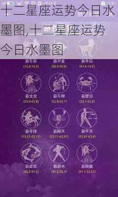 十二星座运势今日水墨图,十二星座运势今日水墨图