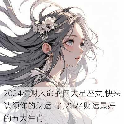 2024横财入命的四大星座女,快来认领你的财运!了,2024财运最好的五大生肖