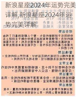 新浪星座2024年运势完美详解,新浪星座2024年运势完美详解