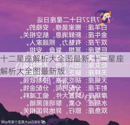 十二星座解析大全图最新,十二星座解析大全图最新版