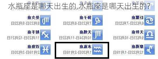 水瓶座是哪天出生的,水瓶座是哪天出生的?