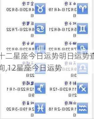 十二星座今日运势明日运势查询,12星座今日运势