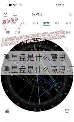 测星盘是什么意思,测星盘是什么意思啊