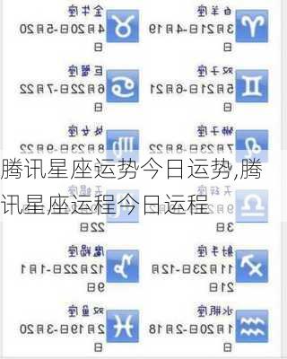 腾讯星座运势今日运势,腾讯星座运程今日运程