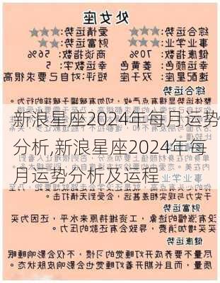 新浪星座2024年每月运势分析,新浪星座2024年每月运势分析及运程