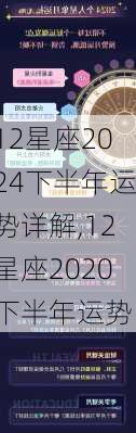 12星座2024下半年运势详解,12星座2020下半年运势