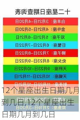 12个星座出生日期几月到几日,12个星座出生日期几月到几日