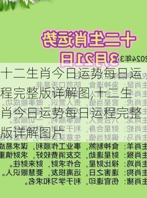 十二生肖今日运势每日运程完整版详解图,十二生肖今日运势每日运程完整版详解图片