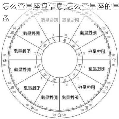 怎么查星座盘信息,怎么查星座的星盘