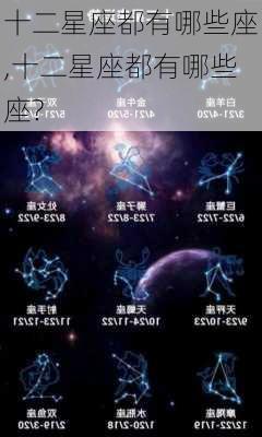 十二星座都有哪些座,十二星座都有哪些座?