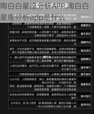 陶白白星座分析APP,陶白白星座分析app是什么