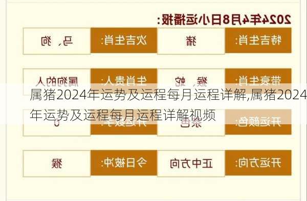 属猪2024年运势及运程每月运程详解,属猪2024年运势及运程每月运程详解视频