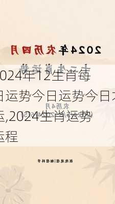 2024年12生肖每日运势今日运势今日才运,2024生肖运势运程