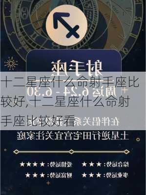 十二星座什么命射手座比较好,十二星座什么命射手座比较好看