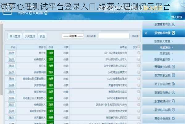 绿萝心理测试平台登录入口,绿萝心理测评云平台