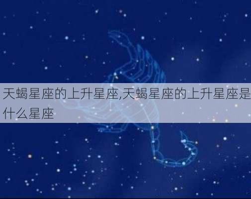 天蝎星座的上升星座,天蝎星座的上升星座是什么星座