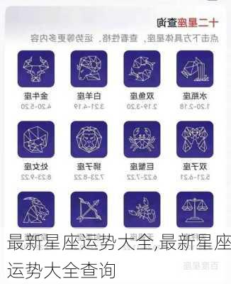 最新星座运势大全,最新星座运势大全查询