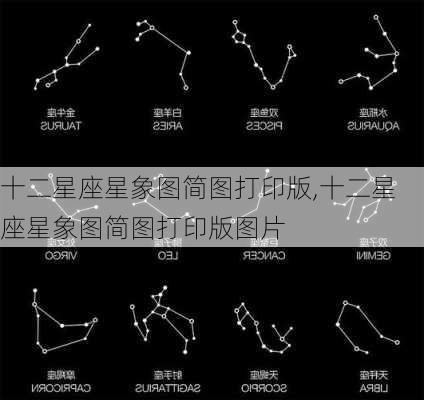 十二星座星象图简图打印版,十二星座星象图简图打印版图片