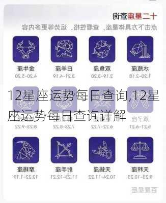 12星座运势每日查询,12星座运势每日查询详解