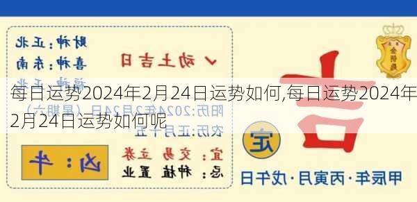 每日运势2024年2月24日运势如何,每日运势2024年2月24日运势如何呢