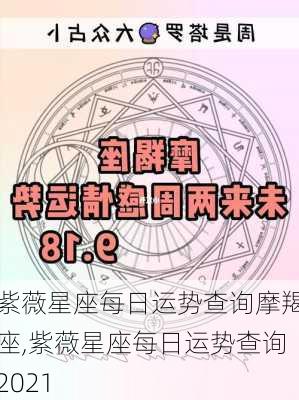 紫薇星座每日运势查询摩羯座,紫薇星座每日运势查询2021