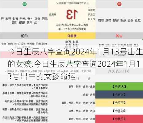 今日生辰八字查询2024年1月13号出生的女孩,今日生辰八字查询2024年1月13号出生的女孩命运