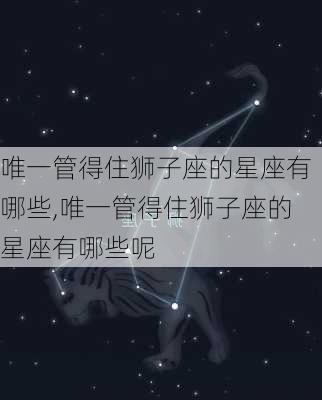 唯一管得住狮子座的星座有哪些,唯一管得住狮子座的星座有哪些呢