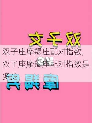 双子座摩羯座配对指数,双子座摩羯座配对指数是多少