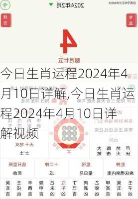 今日生肖运程2024年4月10日详解,今日生肖运程2024年4月10日详解视频