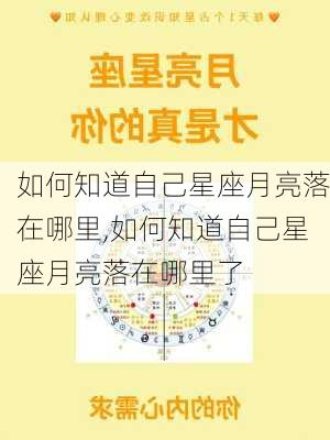 如何知道自己星座月亮落在哪里,如何知道自己星座月亮落在哪里了