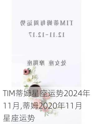 TIM蒂姆星座运势2024年11月,蒂姆2020年11月星座运势