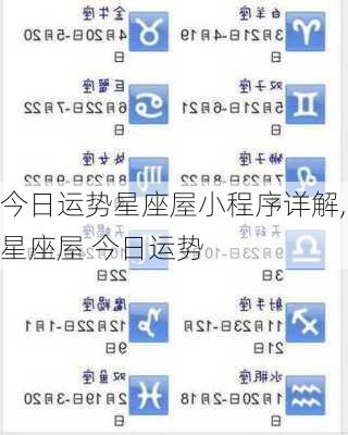 今日运势星座屋小程序详解,星座屋 今日运势